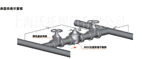 800X压差旁通阀,800X压差旁通阀结构图,800X压差旁通阀安装示意图