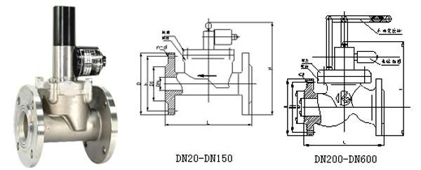 燃气电磁阀结构尺寸