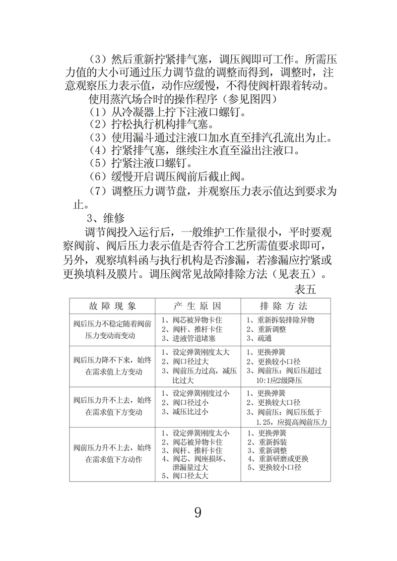 ZZY型自力式压力调节阀说明书