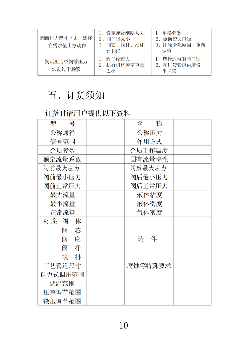 ZZY型自力式压力调节阀说明书